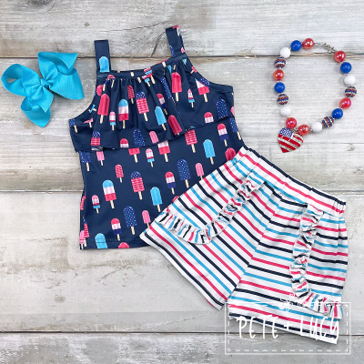 Patriotic Popsicles Shorts Set