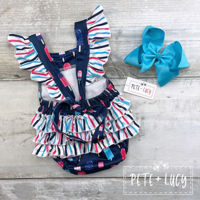 Patriotic Popsicles Bubble Romper