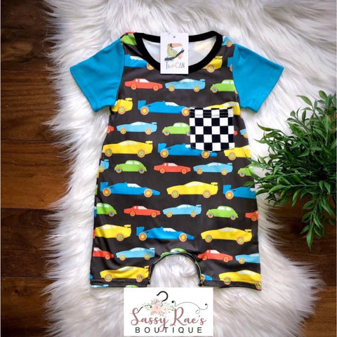 Race Car infant Romper