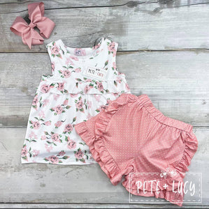 Morning Rose Shorts Set