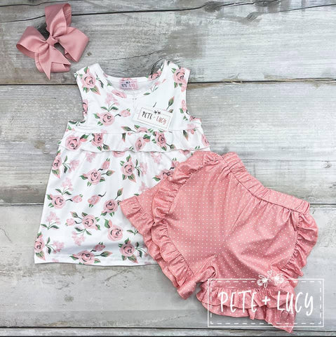 Morning Rose Shorts Set