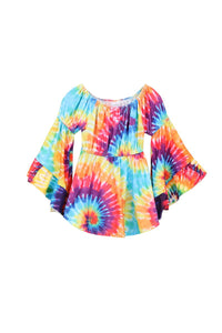 Tie-Dye Ruffle Shirt