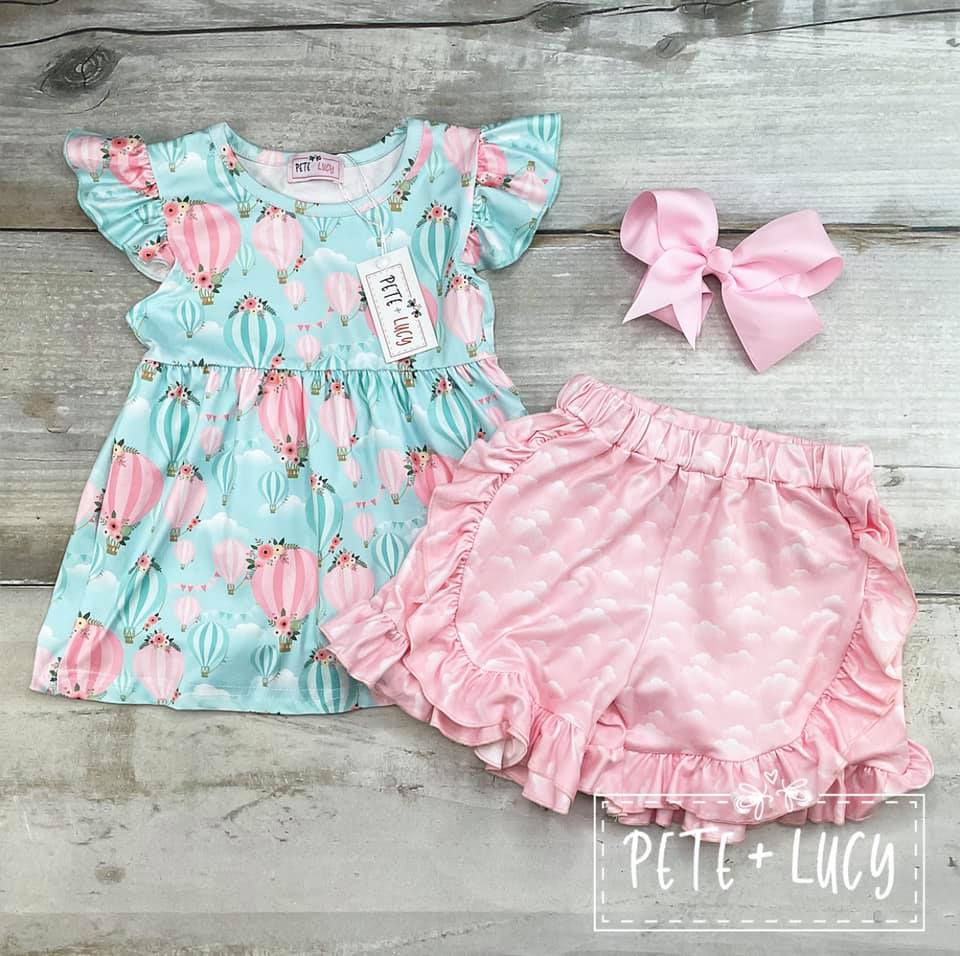 Up,Up, & Away Shorts Set