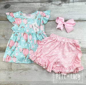 Up,Up, & Away Shorts Set