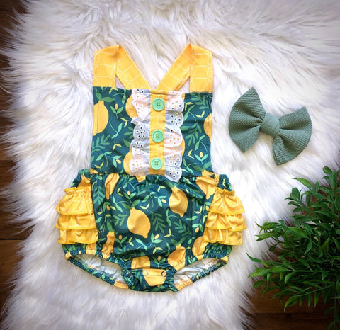 Lemon Bubble Romper