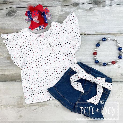 Fourth of July Denim Shorts
