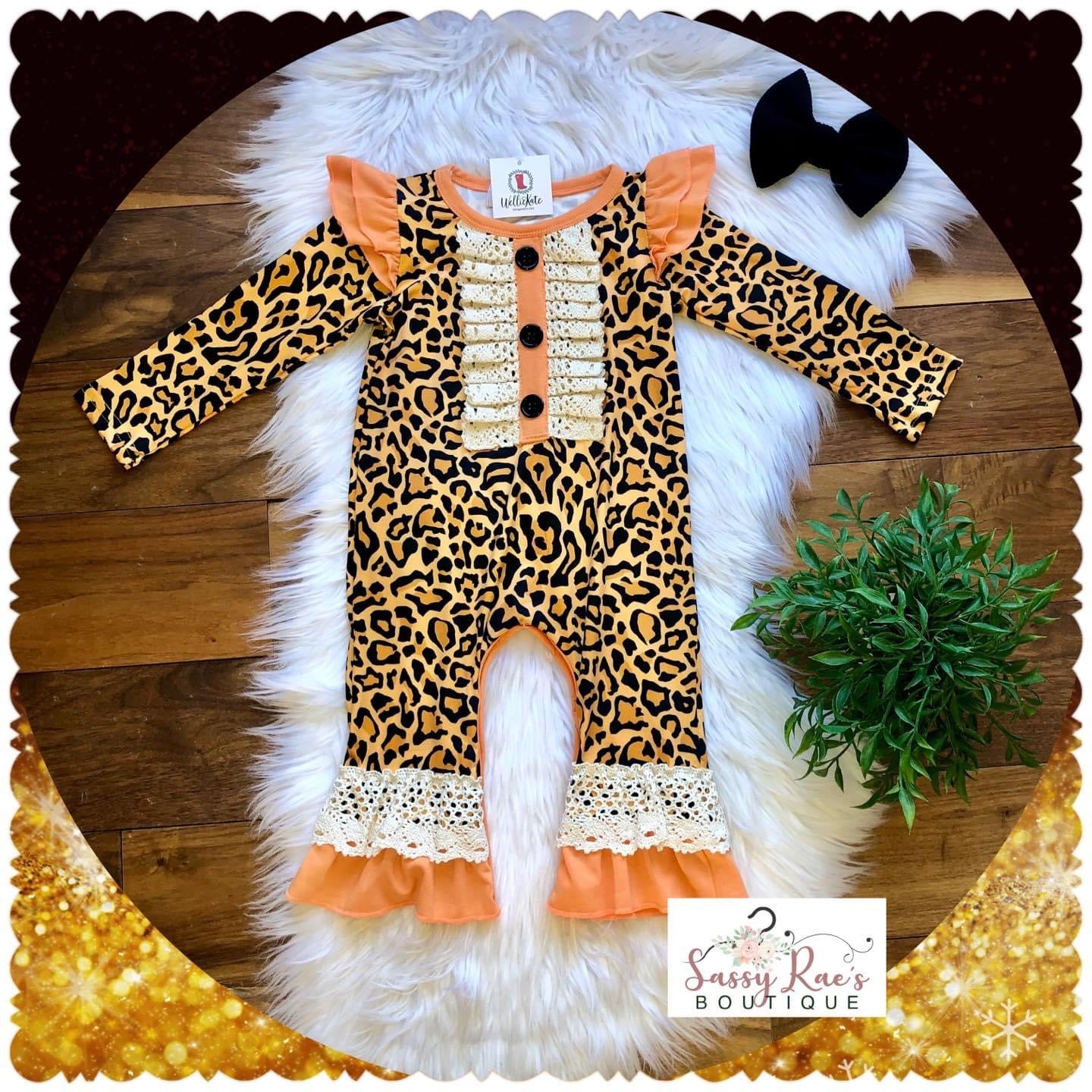 Luxe leopard romper
