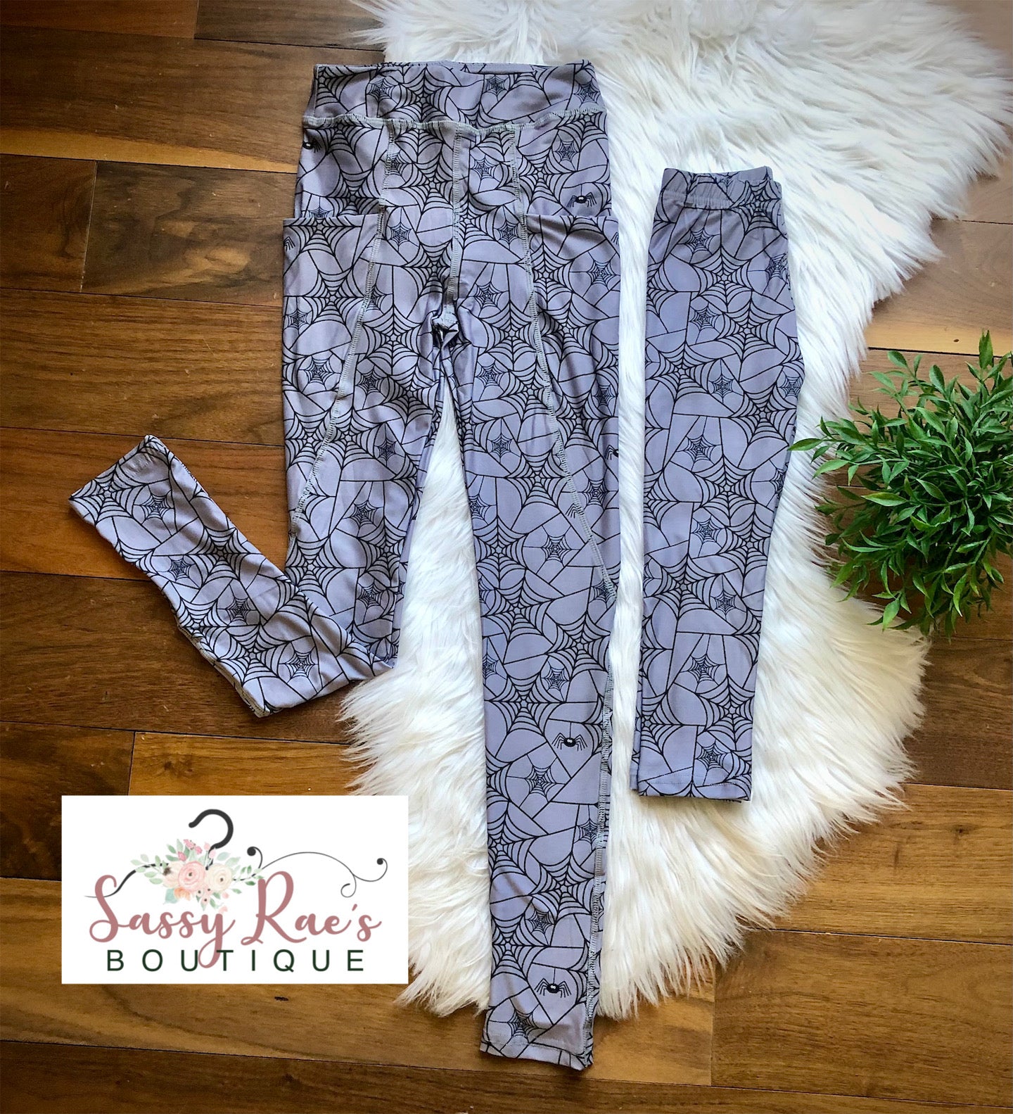 Kids spiderweb leggings