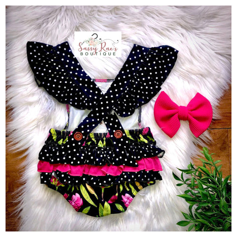 Pink Magnolia Bubbke Romper
