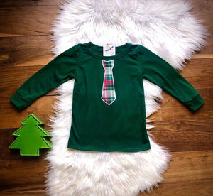 Green plaid Tie